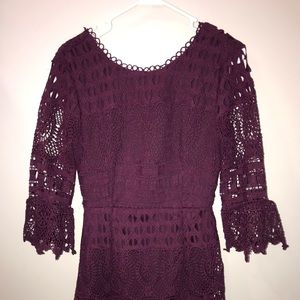 Plum lace dress